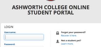 Ashworth College Student Login Portal