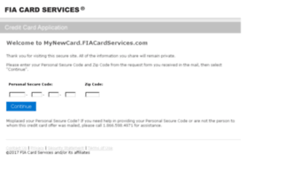 My New Card FIA Card Services