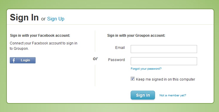 MyGroupon Discounts Login